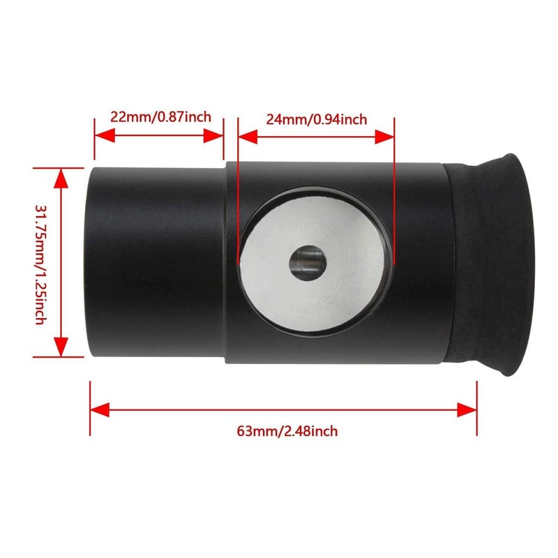 MEOPTEX 1.25 Inch Metal Collimating Cheshire Eyepiece- Short Version - Image 4